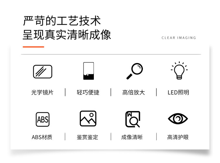 卡片式LED放大鏡 超薄便攜 名片放大鏡