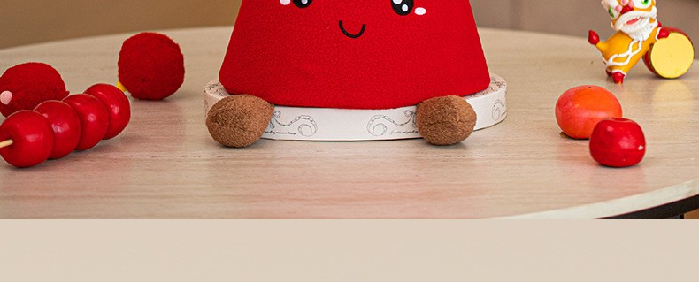 【新年布置】可愛毛絨糖葫蘆桶 - 糖葫蘆造型新年裝飾神器