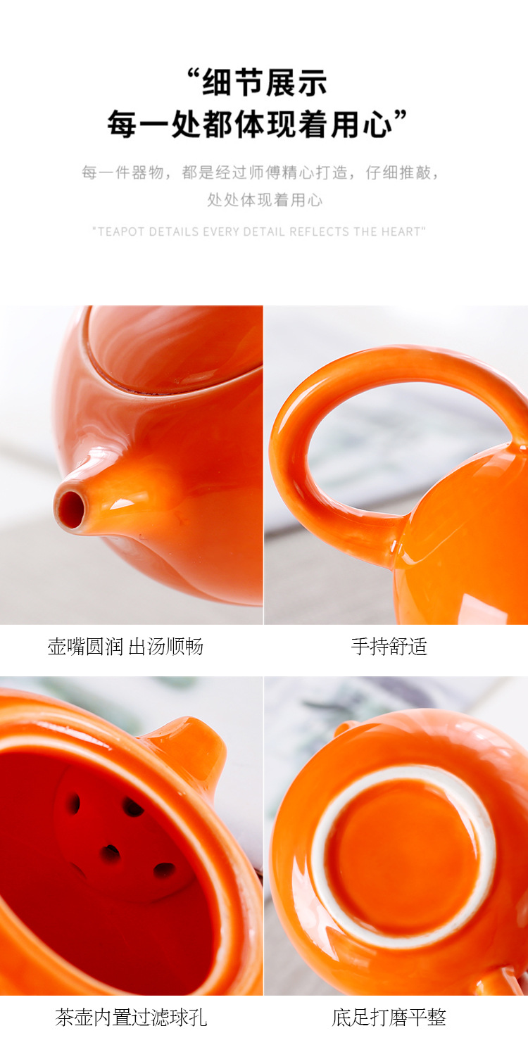 【吉祥送禮】柿子茶壺茶杯組－柿柿如意質感茶具禮盒