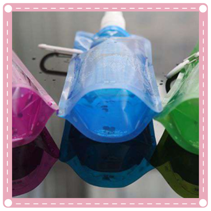 環保可折疊水瓶 塑膠水袋 摺疊水壺 折疊水杯2