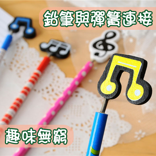 (6入)音符木製鉛筆 韓國文具可愛多色2