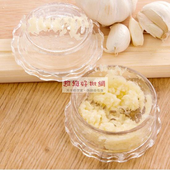 (10入)透明磨蒜盒 壓蒜器 蒜泥器 薑泥器 廚房好幫手0