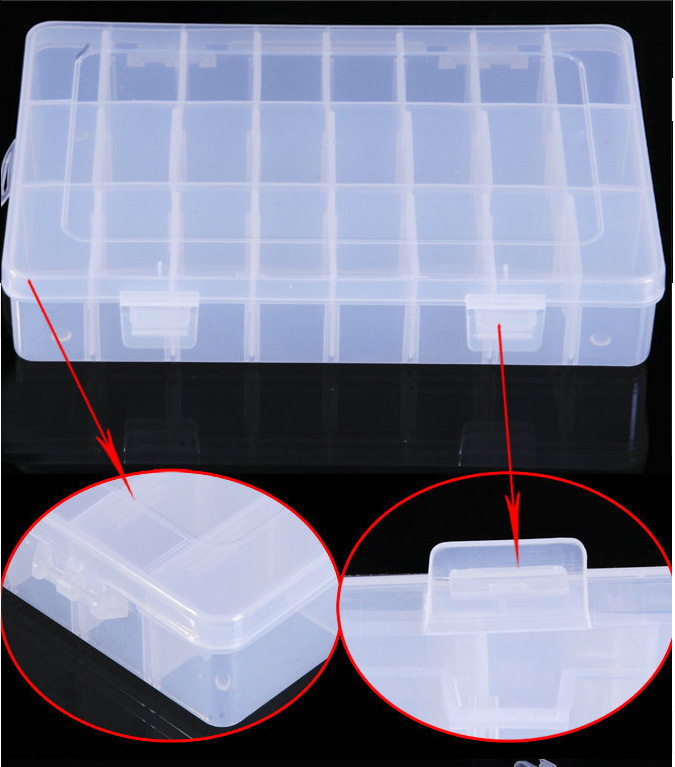 透明收納盒 24格可拆卸 化妝首飾盒 藥品盒 家居必備3