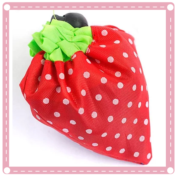(5入) 創意大號草莓購物袋 環保袋 折疊收納手提袋2