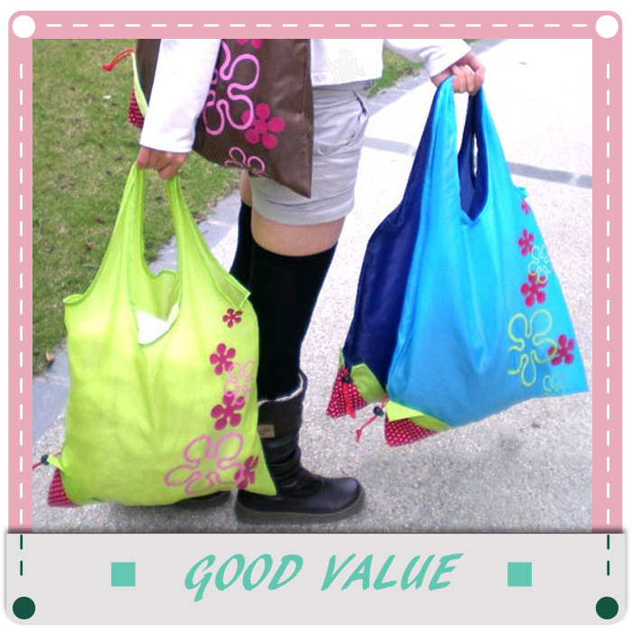 (5入) 創意大號草莓購物袋 環保袋 折疊收納手提袋3