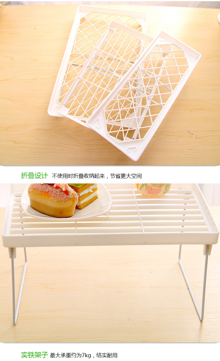 (2入)廚房浴室多用途置物架 折疊雜物架0