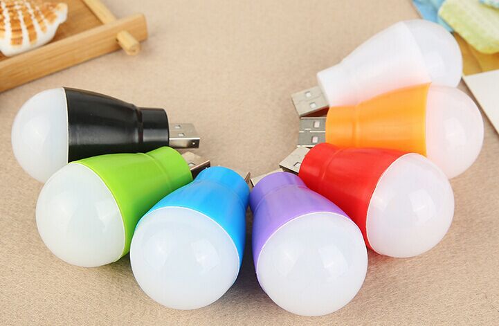 創意節能USB小燈泡 便攜式LED小夜燈 照明燈 可接行動電源0