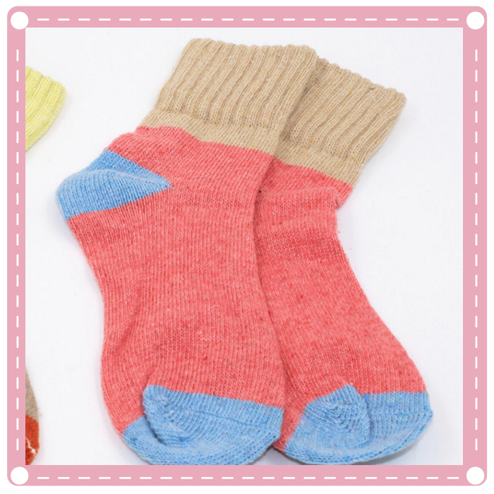 (10入)撞色保暖襪 糖果色加厚兔羊毛女襪3