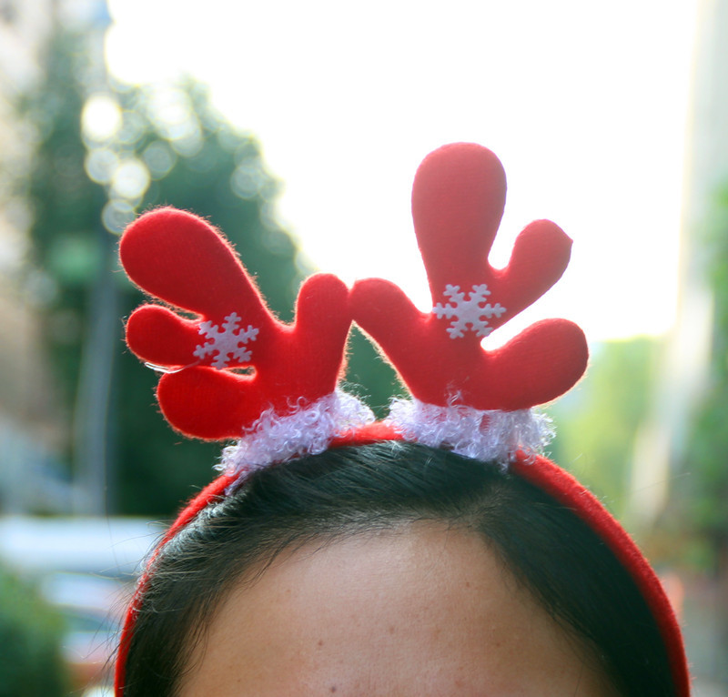 (10入)可愛造型髮箍 節慶裝飾品 聖誕老人髮圈 聖誕節派對 表演服裝用品7