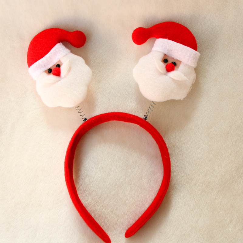 (10入)可愛造型髮箍 節慶裝飾品 聖誕老人髮圈 聖誕節派對 表演服裝用品8