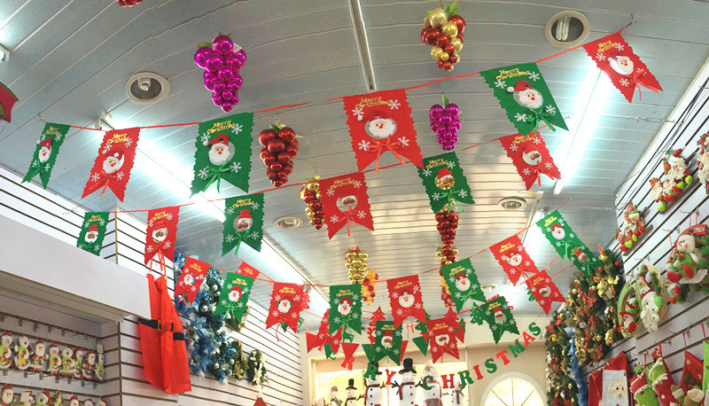 (2入)聖誕節裝飾品 聖誕拉旗 DIY聖誕拉旗 聖誕八面旗 聖誕飯店裝飾品12
