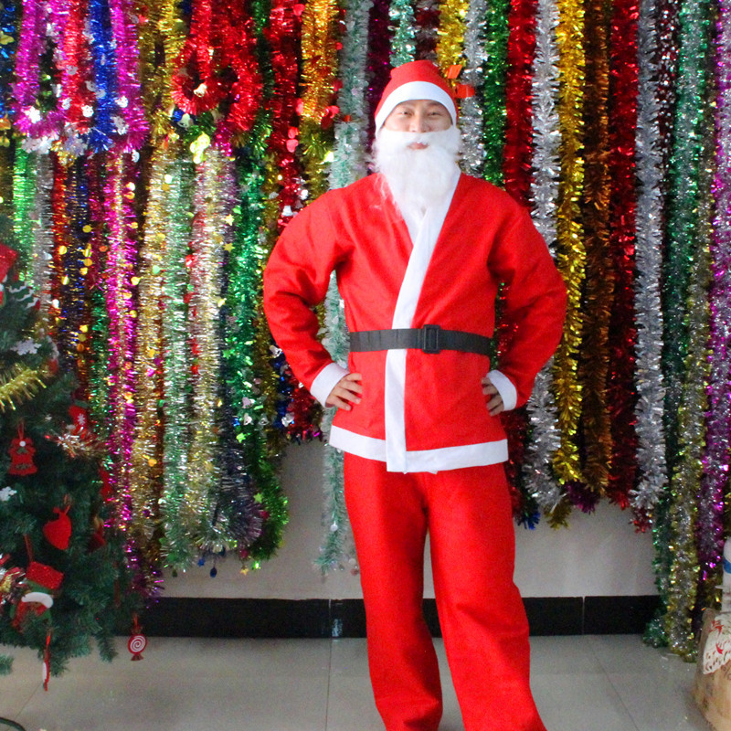 (2入)聖誕老人裝扮衣服 聖誕套裝5件組 聖誕服裝 聖誕成人男服0