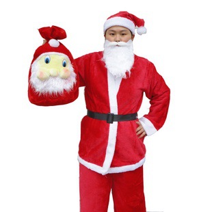 (2入)聖誕老人裝扮衣服 聖誕套裝5件組 聖誕服裝 聖誕成人男服9