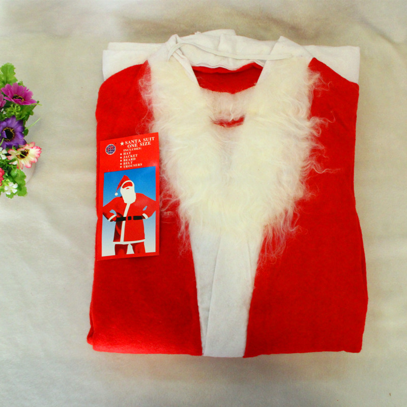 (2入)聖誕老人裝扮衣服 聖誕套裝5件組 聖誕服裝 聖誕成人男服1