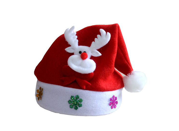 (12入)聖誕帽兒童款 聖誕老人 雪人 麋鹿 兒童聖誕帽3