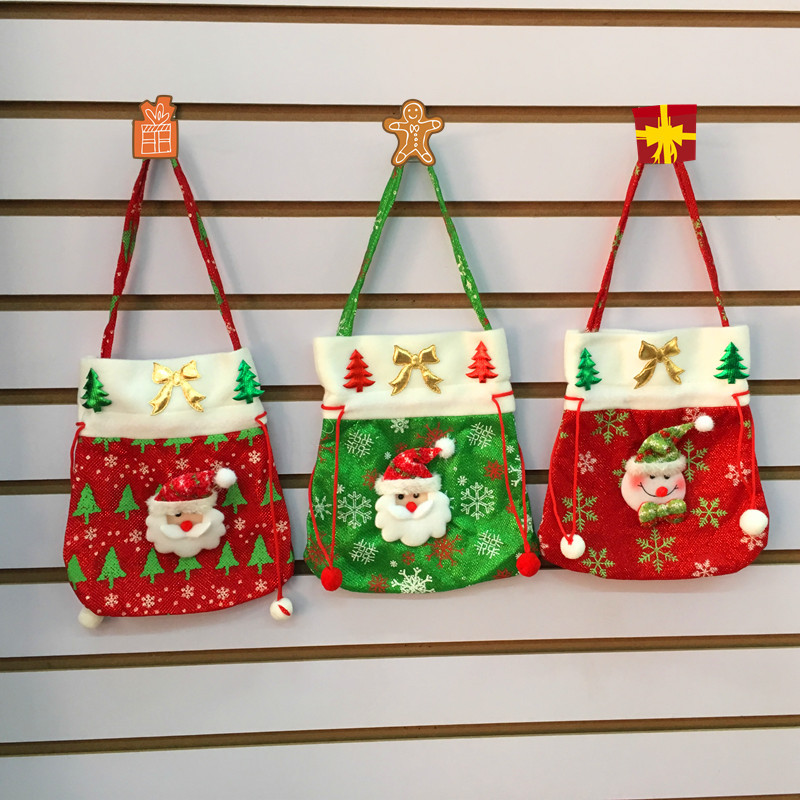 (2入)聖誕裝飾品 聖誕老人禮物袋 聖誕糖果袋 聖誕禮品袋0