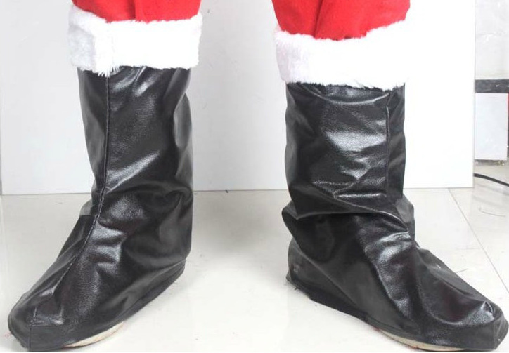 聖誕節表演道具 聖誕老人服裝 聖誕老人靴子 聖誕鞋子 聖誕皮靴0