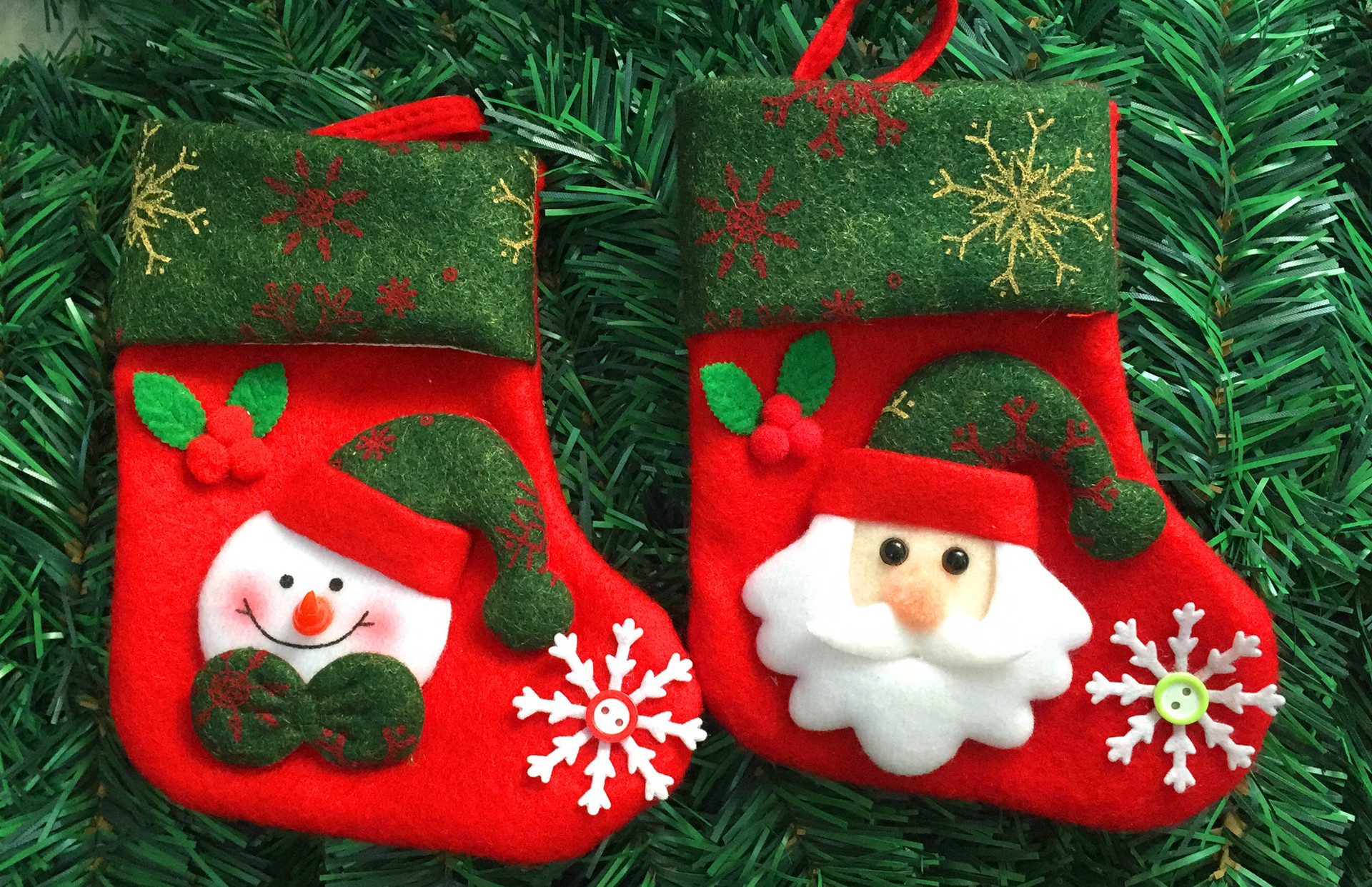 (12入)小號聖誕襪 聖誕襪 聖誕糖果襪 聖誕禮品袋1