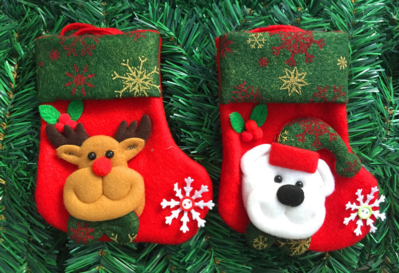 (12入)小號聖誕襪 聖誕襪 聖誕糖果襪 聖誕禮品袋2