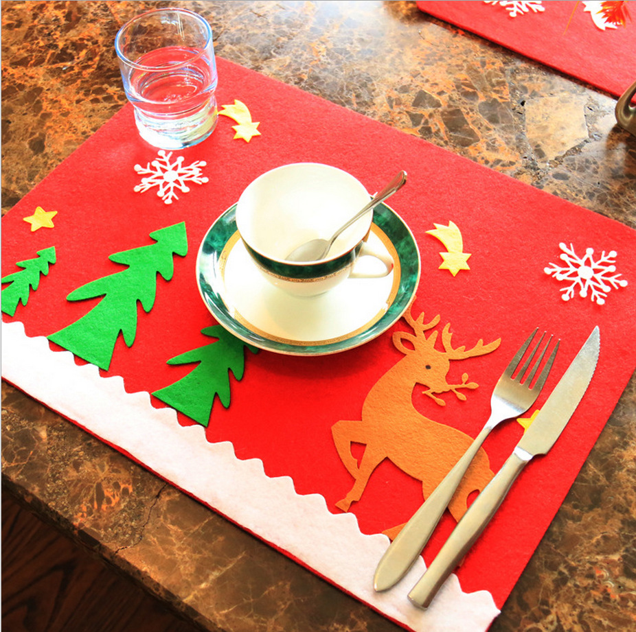 聖誕餐具墊 刀叉墊子 聖誕節裝飾用品 聖誕裝飾品2