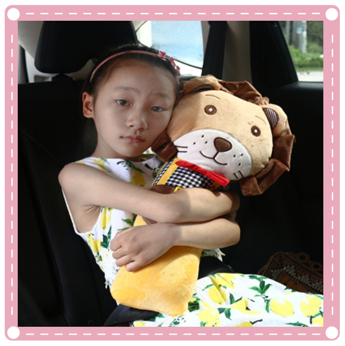 韓國兒童汽車安全帶抱枕 保護套 側邊枕頭 側枕 布偶 玩偶保護枕 安撫偶 靠枕 安全帶枕頭 娃娃3