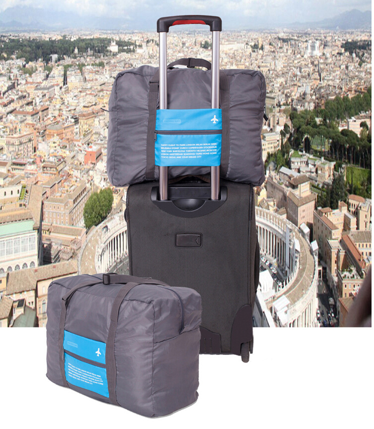 (2入)旅行收納包 飛機包 可折疊收納袋 防水旅行袋  單肩行李袋 行李包 32L 肩背旅行袋0
