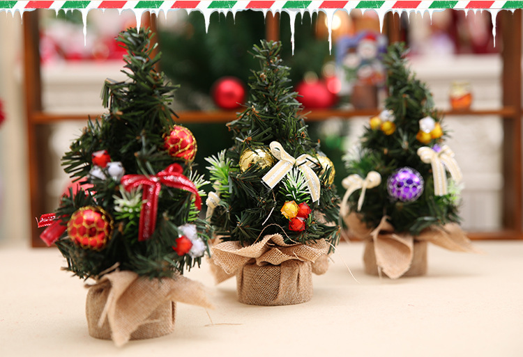 (3入)迷你裝飾聖誕樹 聖誕節桌面擺飾 聖誕樹裝飾用品 20cm7