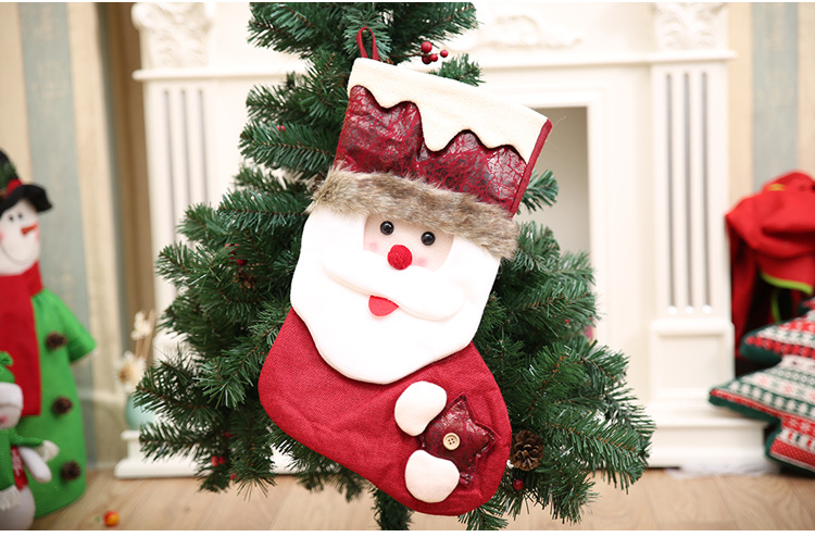 聖誕裝飾禮物 聖誕老人雪人襪子 聖誕禮品 聖誕襪裝飾 聖誕襪子禮物袋5