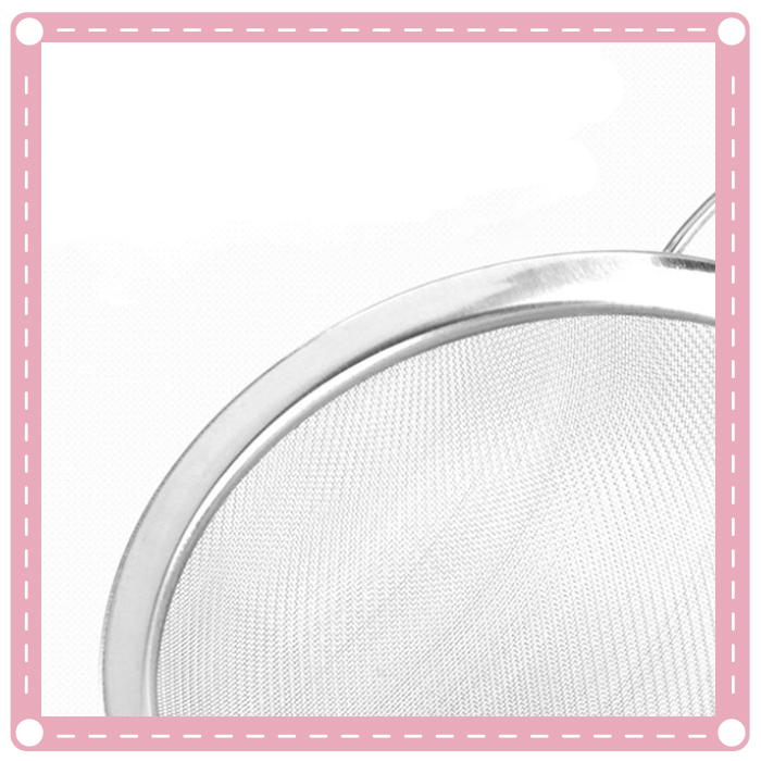 (5入)不鏽鋼手持斜紋密網寬邊麵粉篩 油隔漏勺1