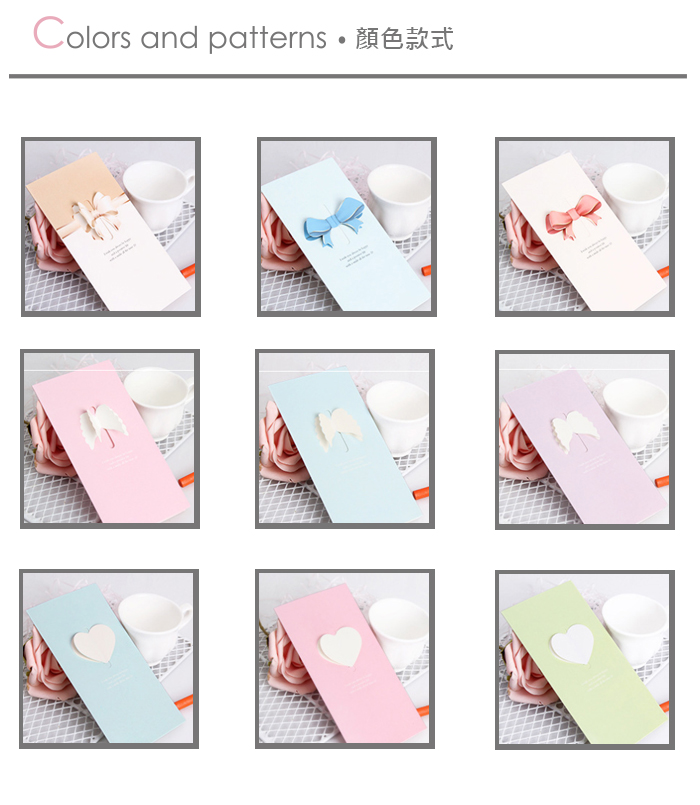 (10入)清新立體造型賀卡 祝福小卡片 情人節卡片產品介紹1