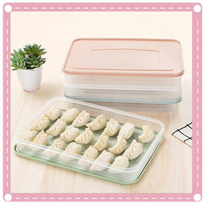 廚房食物PP保鮮盒 簡約水餃餛飩保鮮收納盒2