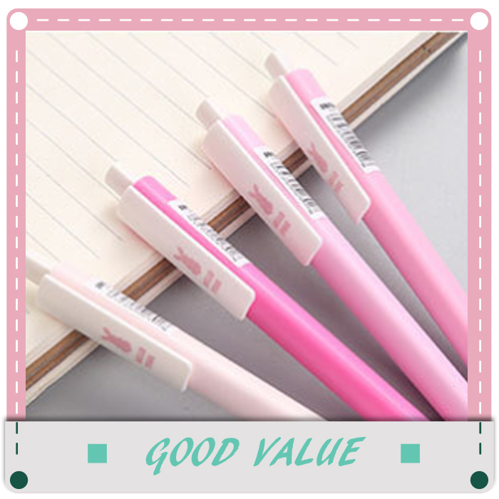 (10入)簡約粉色按壓式中性筆 磨砂材質可愛粉色原子筆 0.38圓珠筆 辦公必備文具 黑筆4