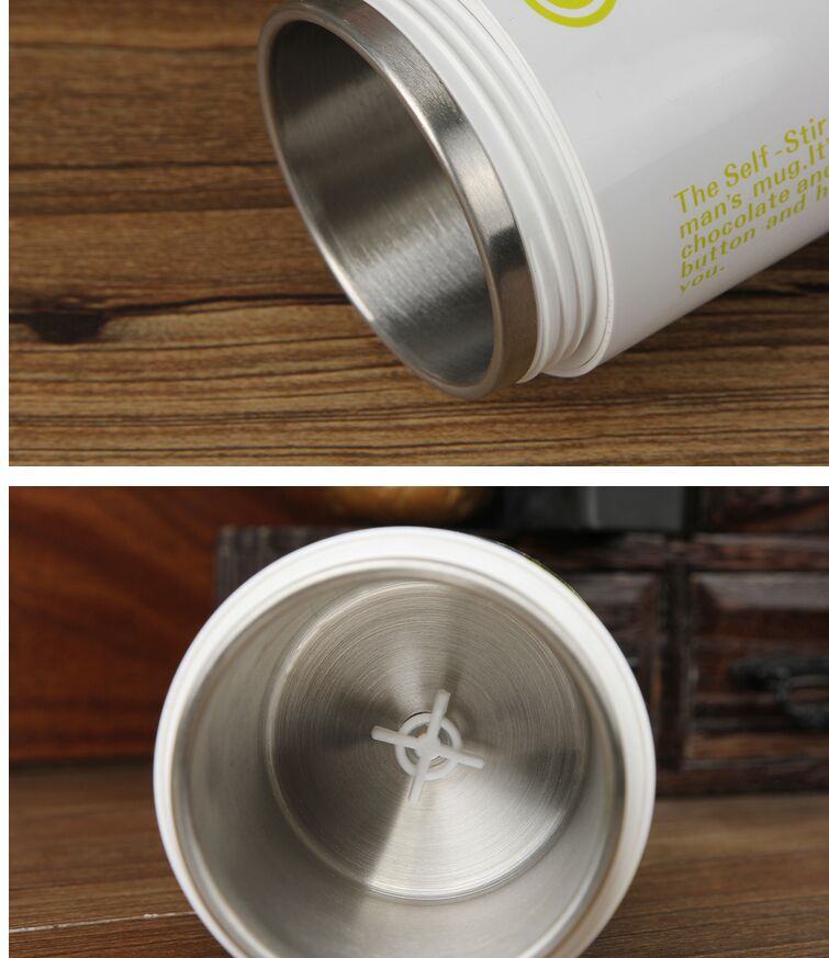  創意懶人電動攪拌杯 電池造型自動攪拌咖啡杯 304不鏽鋼攪拌杯10