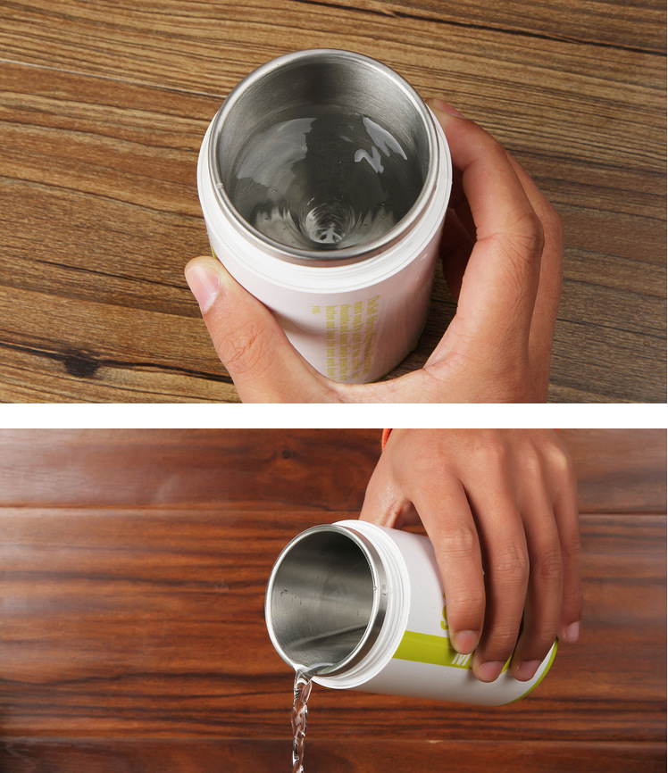  創意懶人電動攪拌杯 電池造型自動攪拌咖啡杯 304不鏽鋼攪拌杯13