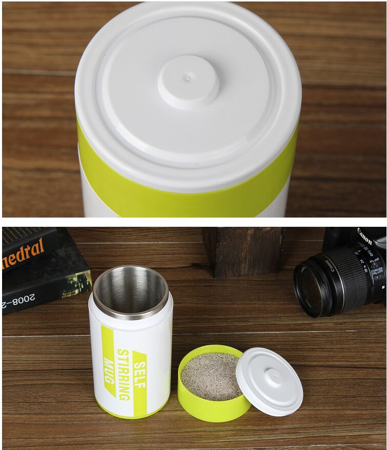  創意懶人電動攪拌杯 電池造型自動攪拌咖啡杯 304不鏽鋼攪拌杯8