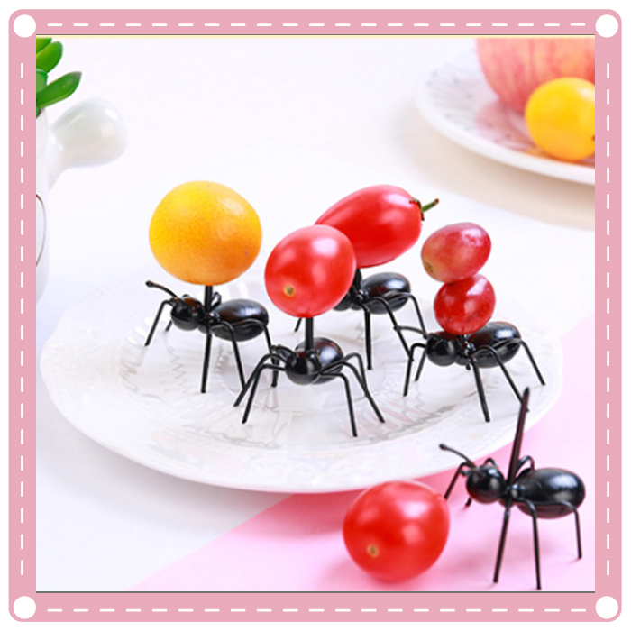搞怪必備水果叉 派對系列螞蟻造型牙籤 逼真螞蟻水果叉(12隻裝)2