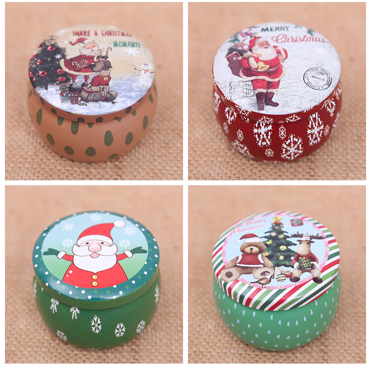 聖誕節必備 聖誕馬口鐵盒 球狀糖果盒 聖誕裝飾用品5