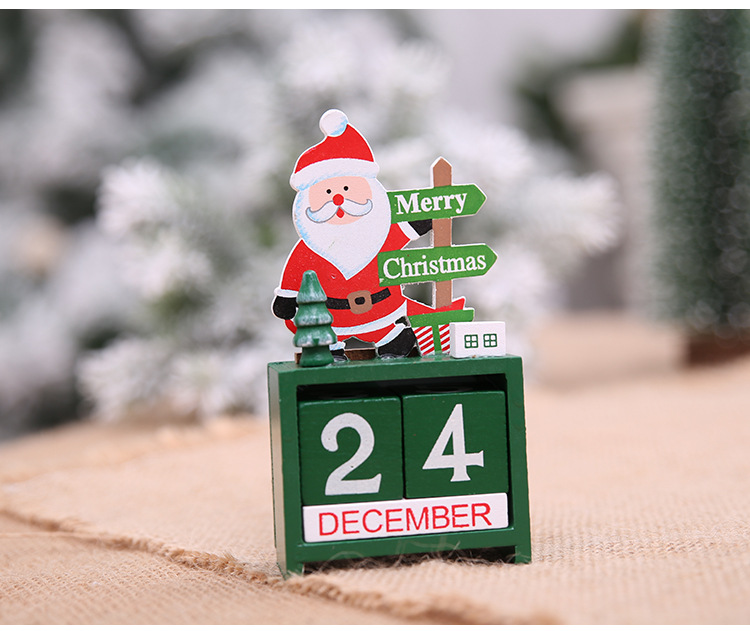 創意可愛木質日曆桌面裝飾 聖誕裝飾用品 聖誕節必備4