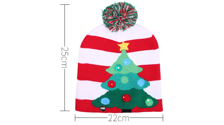 保暖針織LED聖誕帽 可愛聖誕老人雪人針織帽 聖誕節必備2