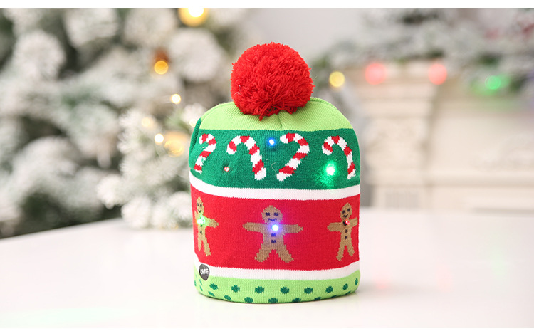 保暖針織LED聖誕帽 可愛聖誕老人雪人針織帽 聖誕節必備4