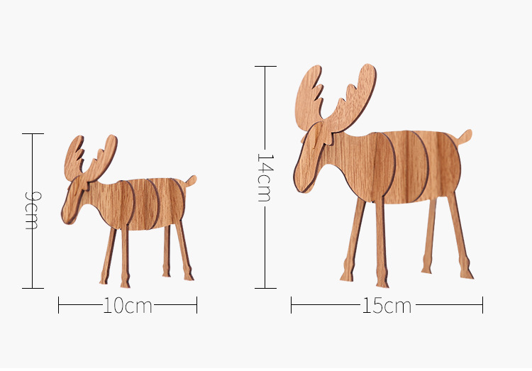 聖誕節必備 DIY木質麋鹿桌面裝飾 居家裝飾必備 裝飾用品2
