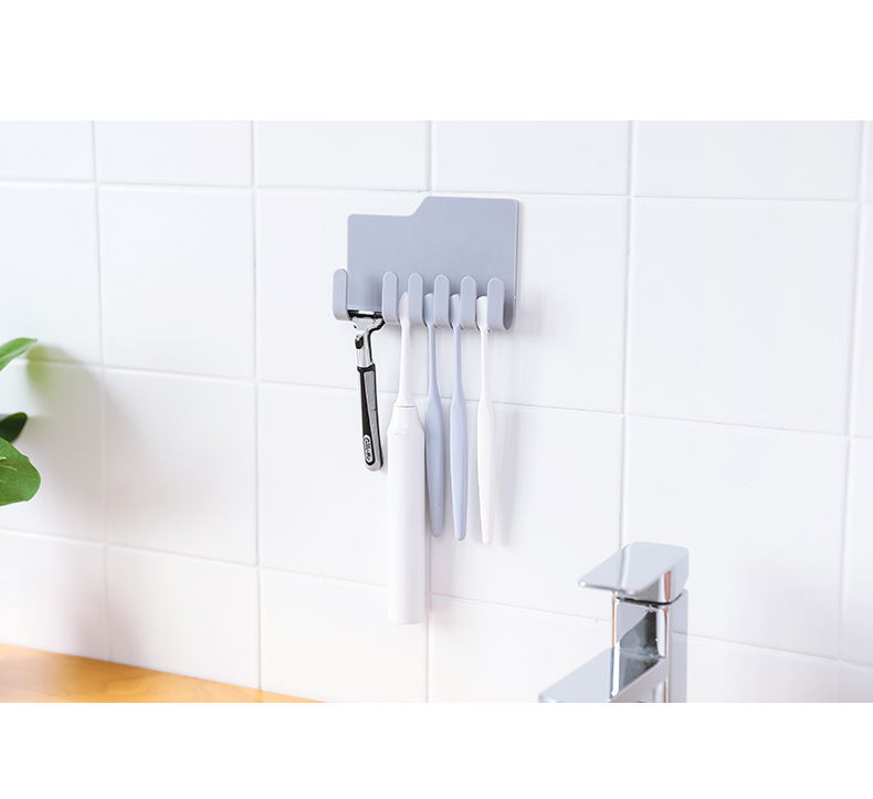 創意壁掛式牙刷牙膏架 多功能置物架 浴室客廳必備掛勾2