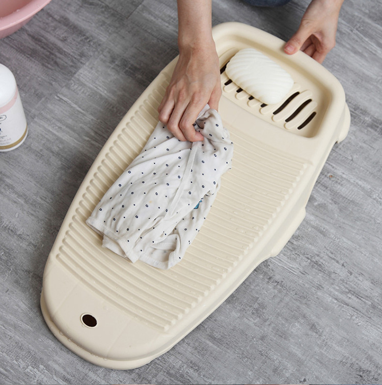 塑膠可掛式洗衣板 固定防滑搓衣板 簡約素色洗衣板13