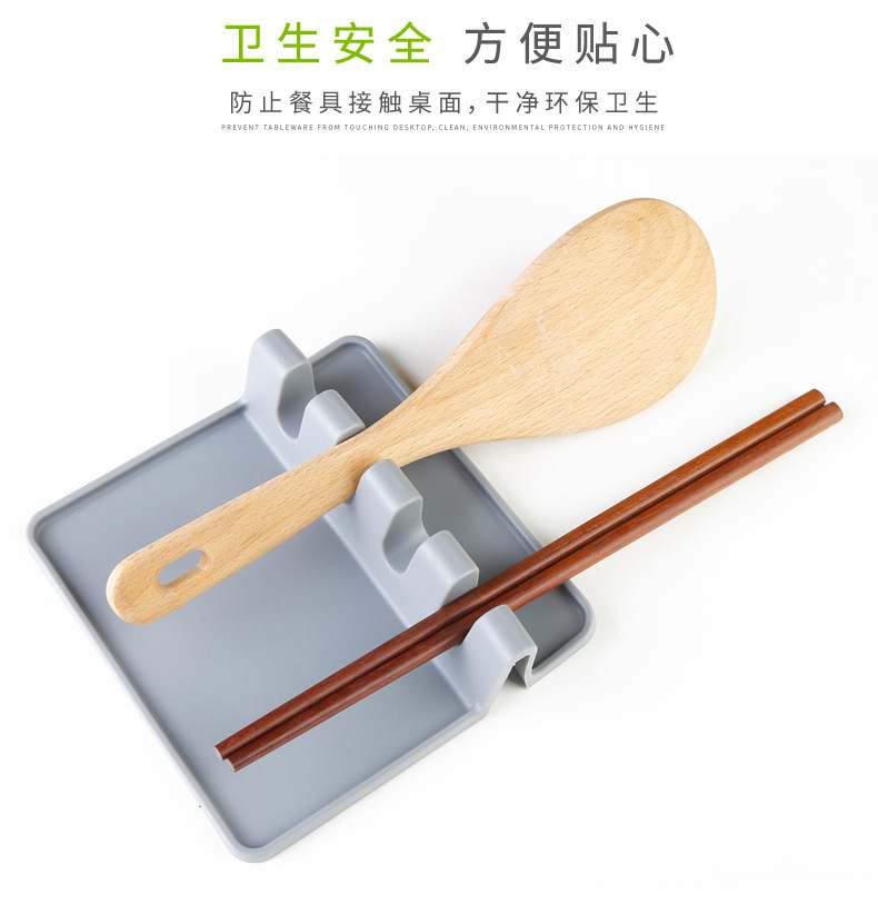 矽膠湯匙架筷架 飯勺湯勺墊 餐具墊 收納底座8