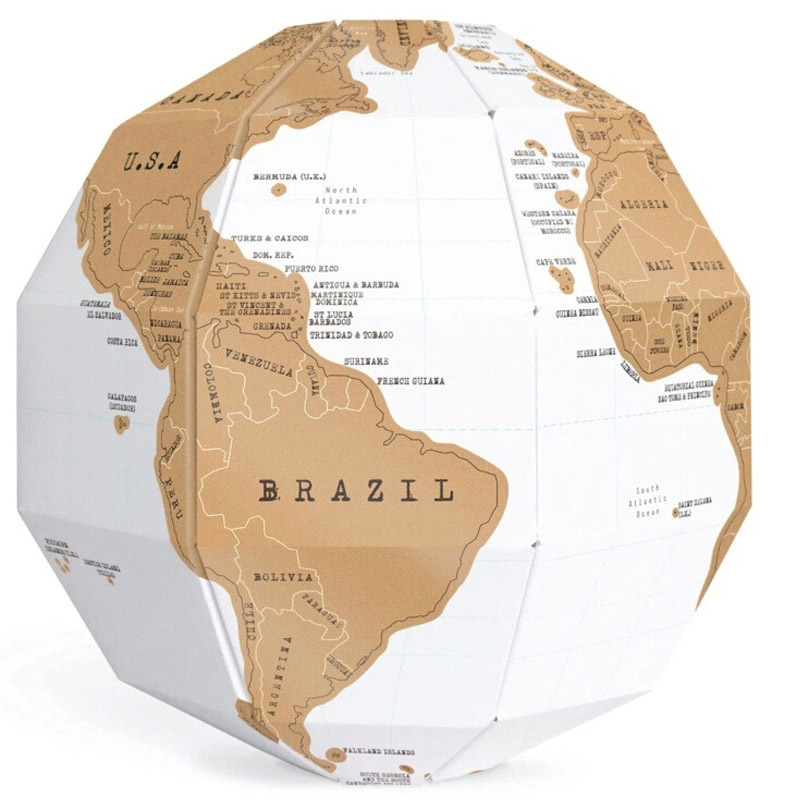 創意3D組合式地球儀 DIY立體世界地圖地球儀 刮刮地球儀3