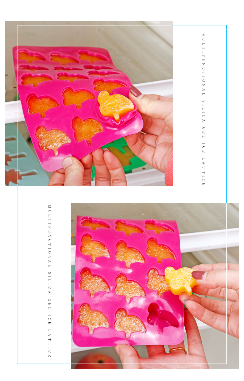 矽膠製冰盒 仙人掌 鳳梨 椰子樹 紅鶴造型製冰格9