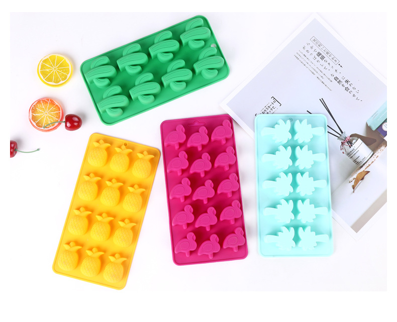 矽膠製冰盒 仙人掌 鳳梨 椰子樹 紅鶴造型製冰格13