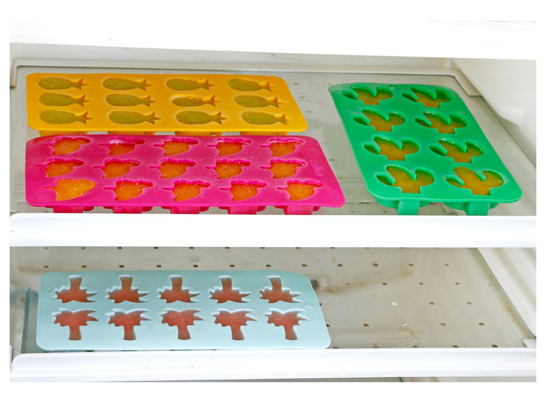 矽膠製冰盒 仙人掌 鳳梨 椰子樹 紅鶴造型製冰格3