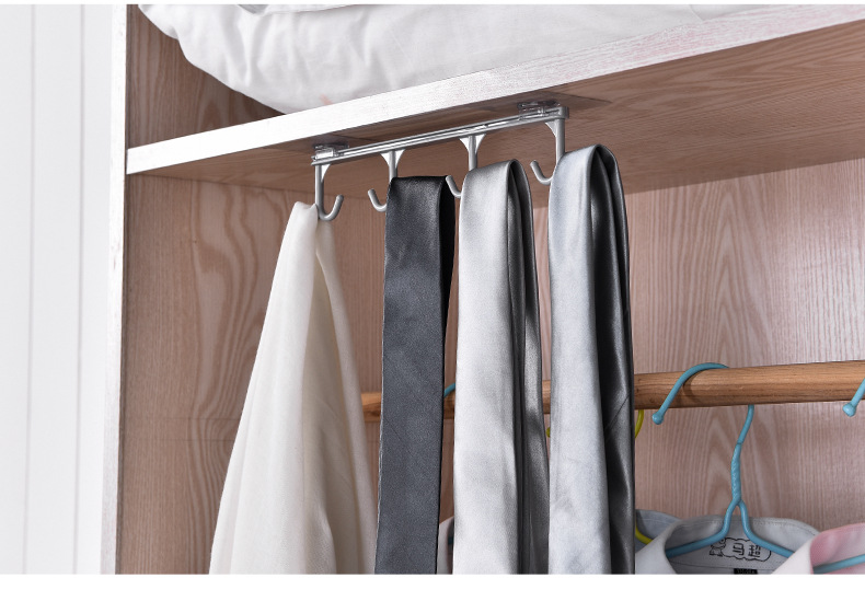 軌道式無痕掛鉤 廚房收納掛架 可推拉衣櫃櫥櫃排鉤11