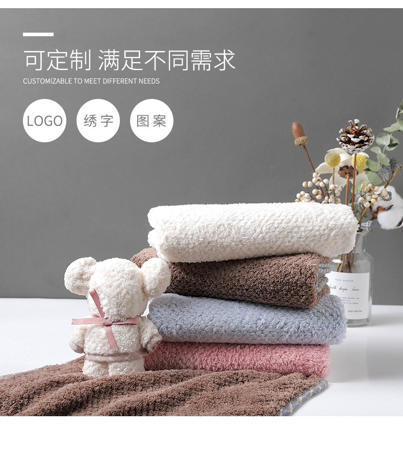 創意小熊造型毛巾 珊瑚絨吸水毛巾 造型毛巾2
